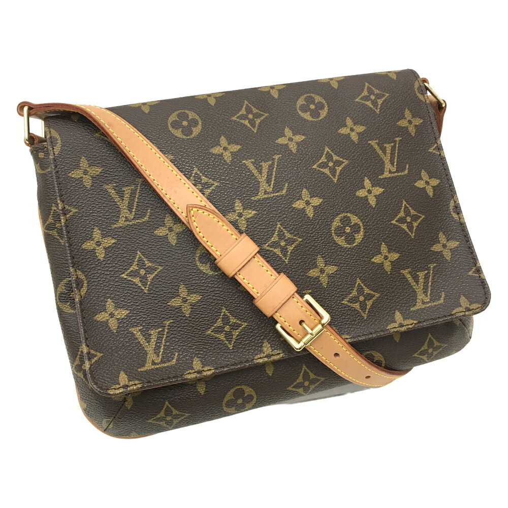 Louis Vuitton Musette Tango Shoulder Bag Monogram Brown Leather Flap Business - Picture 1 of 10